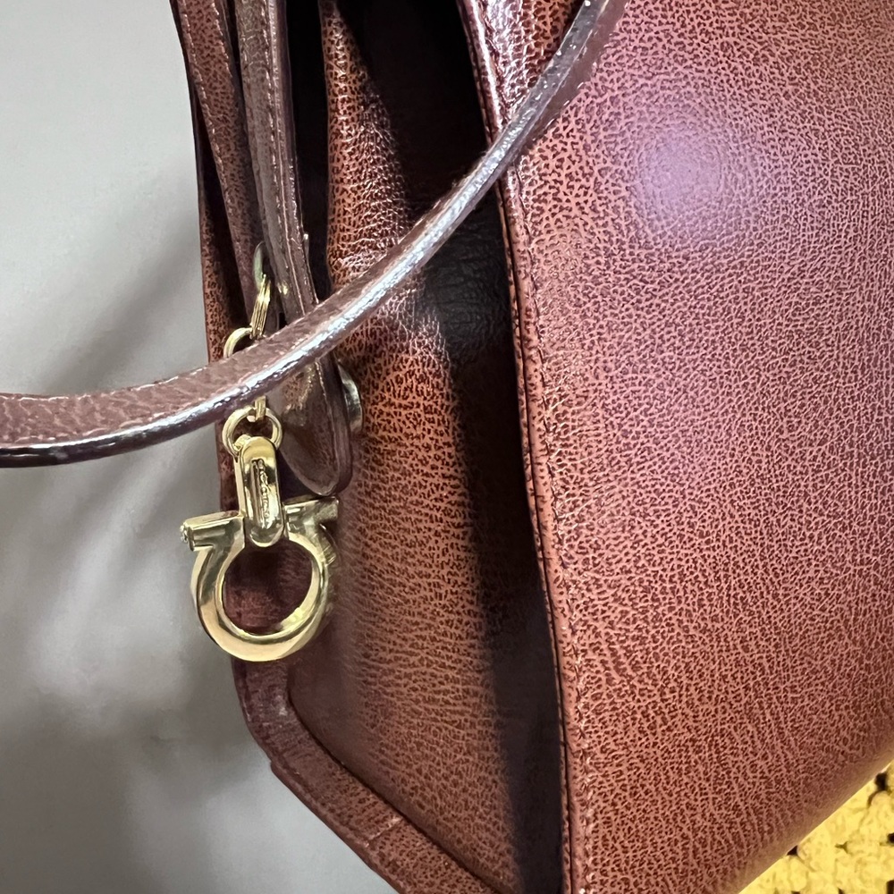 Salvatore Ferragamo Rich Brown Satchel/ Handbag/ Crossed-body - Picture 7 of 14